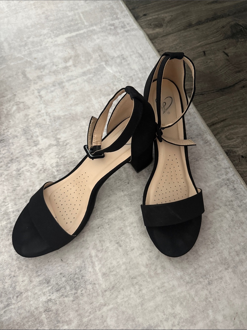 Black Ankle-Strap Block Heel Sandals - Women